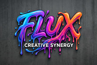 design a bold and creative dripping logo for your brand