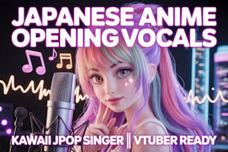 sing japanese anime opening vocals and kawaii jpop songs