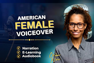 record female voiceover for explainer video, elearning or audiobook narration