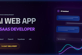 develop a custom ai web app saas dashboard, and an ai chatbot