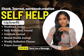 write on selfhelp, mental health ebook, design journal, workbook creation