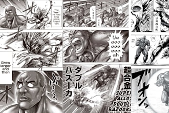 illustrate anime manga panel comic page webtoon comic book as a manga artist