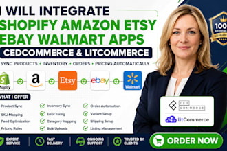 integrate shopify amazon etsy ebay walmart apps cedcommerce litcommerce
