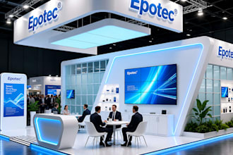 design trade show booth, exhibition stand, 3d booth rendering
