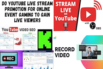 promote youtube live stream video gaming promotion to gain live engagement
