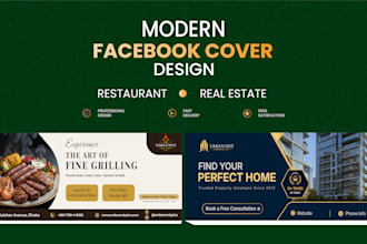 design modern facebook cover and banner for your brand