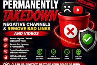 remove negative youtube content permanently