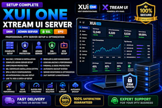 setup complete xui one, xtream ui, server, drm admin server with ssl and epg