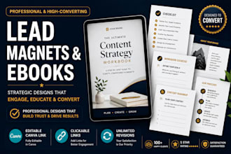 design professional pdf lead magnet, ebook design, and brochure