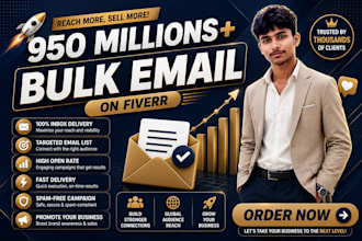 do bulk email blast,send emails ,email marketing campaign