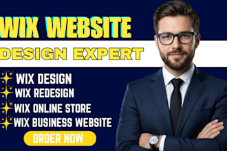 design a responsive wix website, wix business website redesign, wix integration