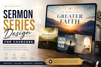create stunning sermon series designs for churches, pastors and ministries