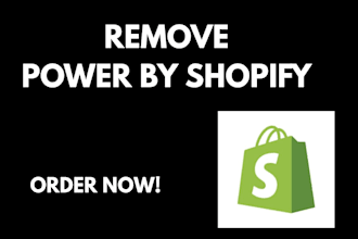 help you remove power by shopify on your shopify store