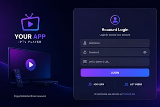 rebrand xciptv or smarter pro app with logo intro, VPN and admin panel