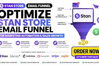 optimize stan store email funnel for marketing automation and sales growth