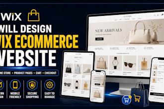 design wix ecommerce website and wix online store