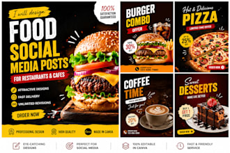 design attractive food social media posts for restaurants