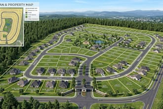 design land subdivision plan, site plot layout and property maps for real estate
