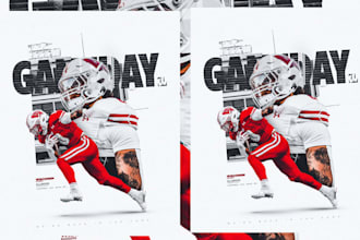 design professional sport flyer for football basketball
