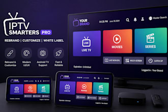 rebrand and customize iptv smarters pro xciptv ott app white label tivimate app