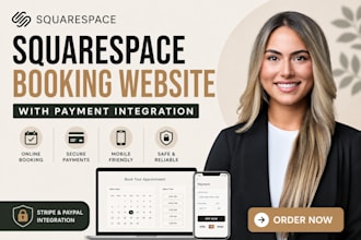 create squarespace booking website with payment integration