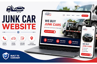 build junk car website cash for cars website scrap car towing website to convert