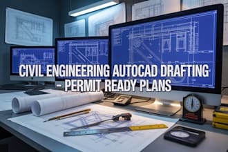 civil engineering autocad drafting site plan grading drawings