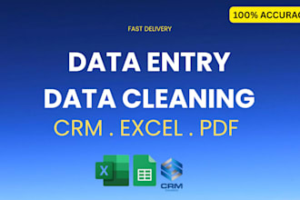 do CRM data entry, data cleaning and data analysis