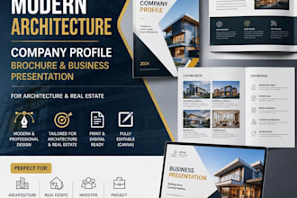 create professional company profile and corporate brochure for architecture