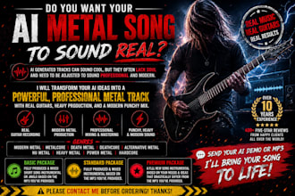 turn your ai metal song into pro level mix with live guitars