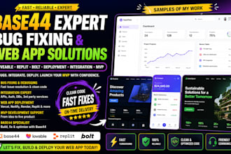 base44 expert bug fixing lovable replit bolt web app deployment integration mvp