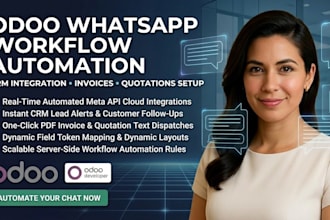 setup odoo whatsapp automation crm invoice quotation workflow integration