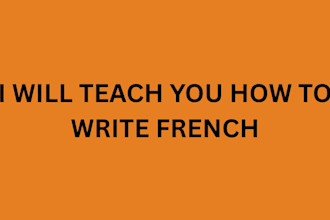 teach how to write french
