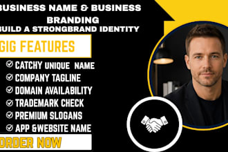 craft unique memorable business name domain name app name website domain name