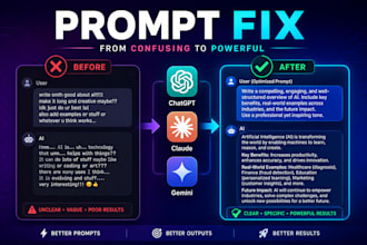 optimize and fix your chatgpt, claude and gemini prompts
