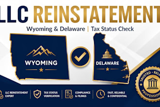 reinstate your wyoming or delaware llc and check tax status