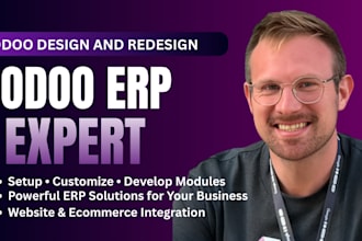 be your odoo expert for odoo erp, website, module development, and customization