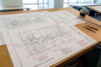 revise and replicate commercial fire sprinkler drawings