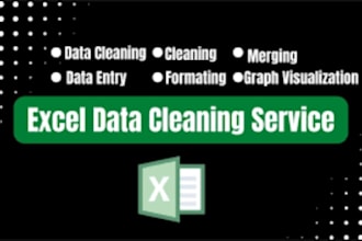 do clean data, convert PDF to excel and data entry