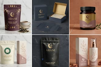 design food product packaging pouch design mylar bag coffee restaurant packaging