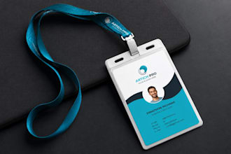 design modern professional id card and employee badge