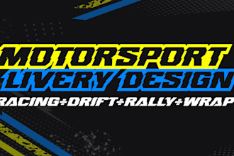 create professional motorsport racing livery design
