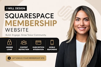 design squarespace membership website