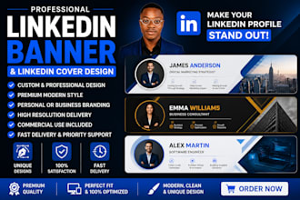 design professional linked in banner and linkedin cover