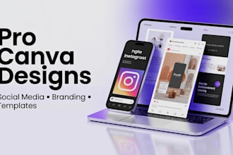 create professional canva designs for social media and branding