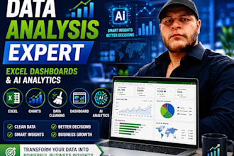 data analysis, dashboards, cleaning and visualization in excel