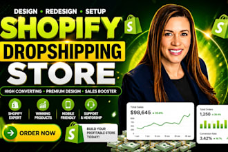 be shopify dropshipping mentor, create and redesign dropshipping shopify store