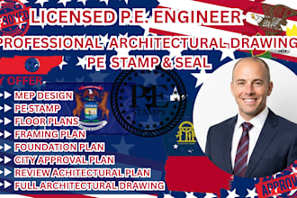 civil and structural engineer mi tn ga il stamp pe stamp mep plan floor plan