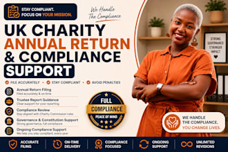 provide UK charity annual return filing, reporting, submission, and compliance