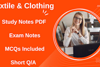 textile and clothing study notes PDF for students